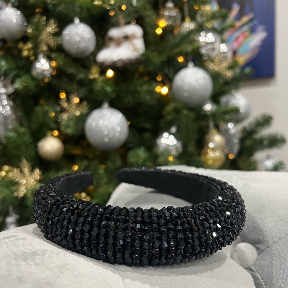 Black Rhinestones Headband